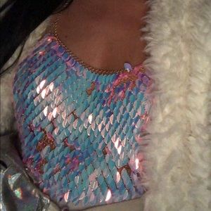 Snake Skin Chain Top❤️